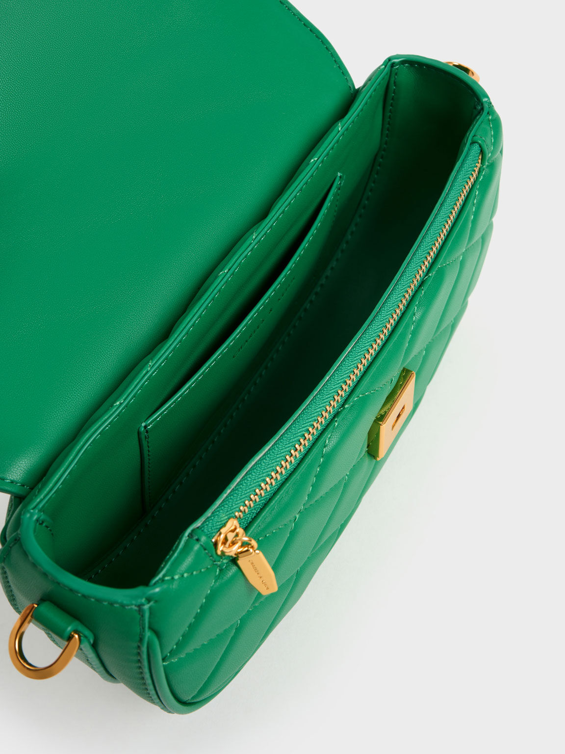 حقيبة كتف ليلي بذراع سلسلة, لون أخضر, hi-res