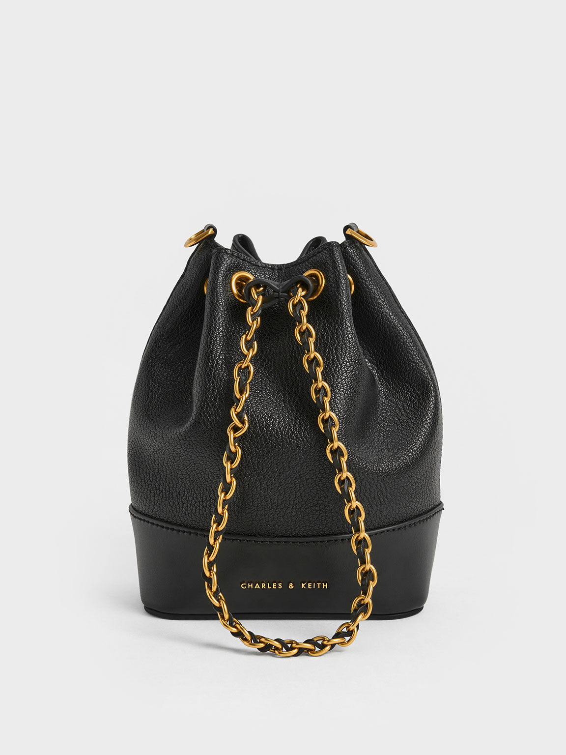 Black Dancer Drawstring Bucket Bag CHARLES KEITH SA
