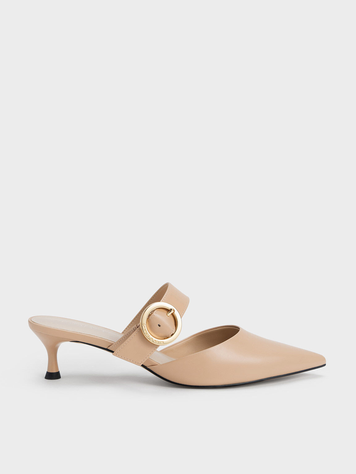 Nude kitten heel mules discount