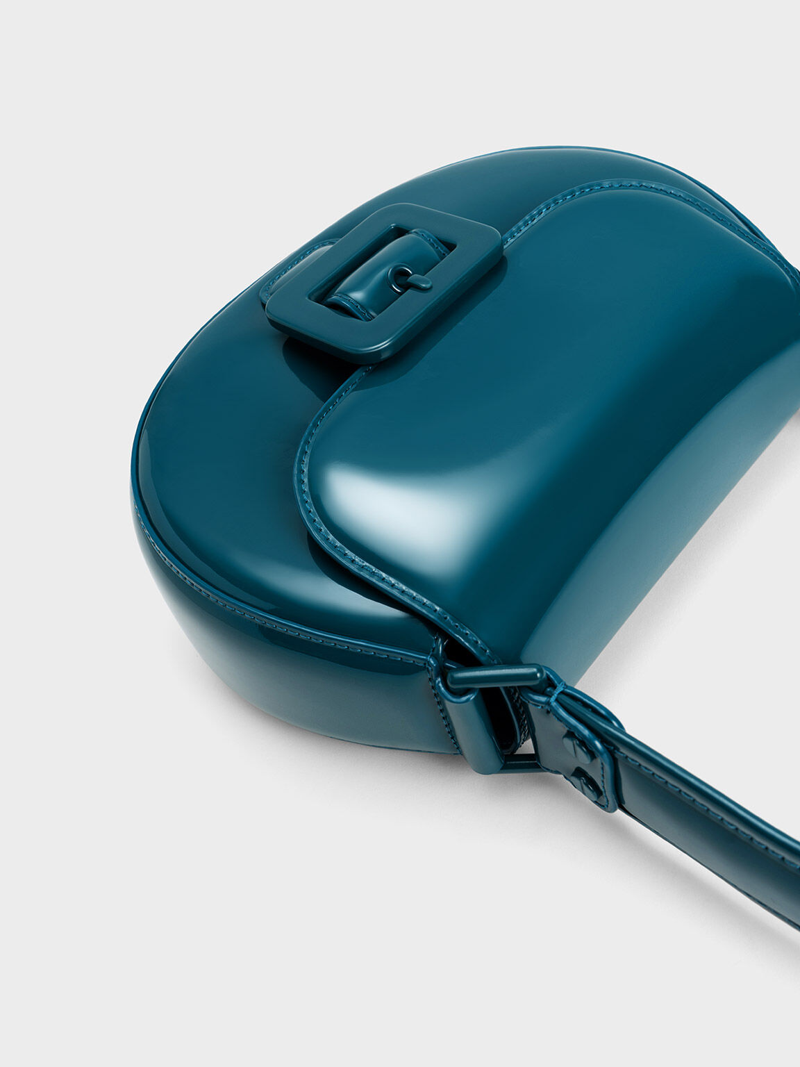 Lula Patent Buckled Bag, Turquoise, hi-res