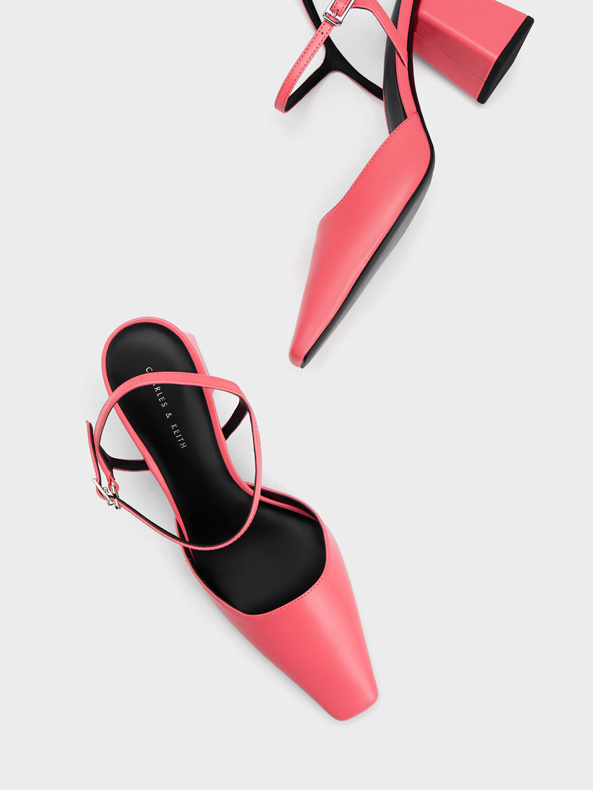 Pink Tapered Block Heel Pumps - CHARLES & KEITH SA Pink Tapered Block Heel Pumps - CHARLES & KEITH SA