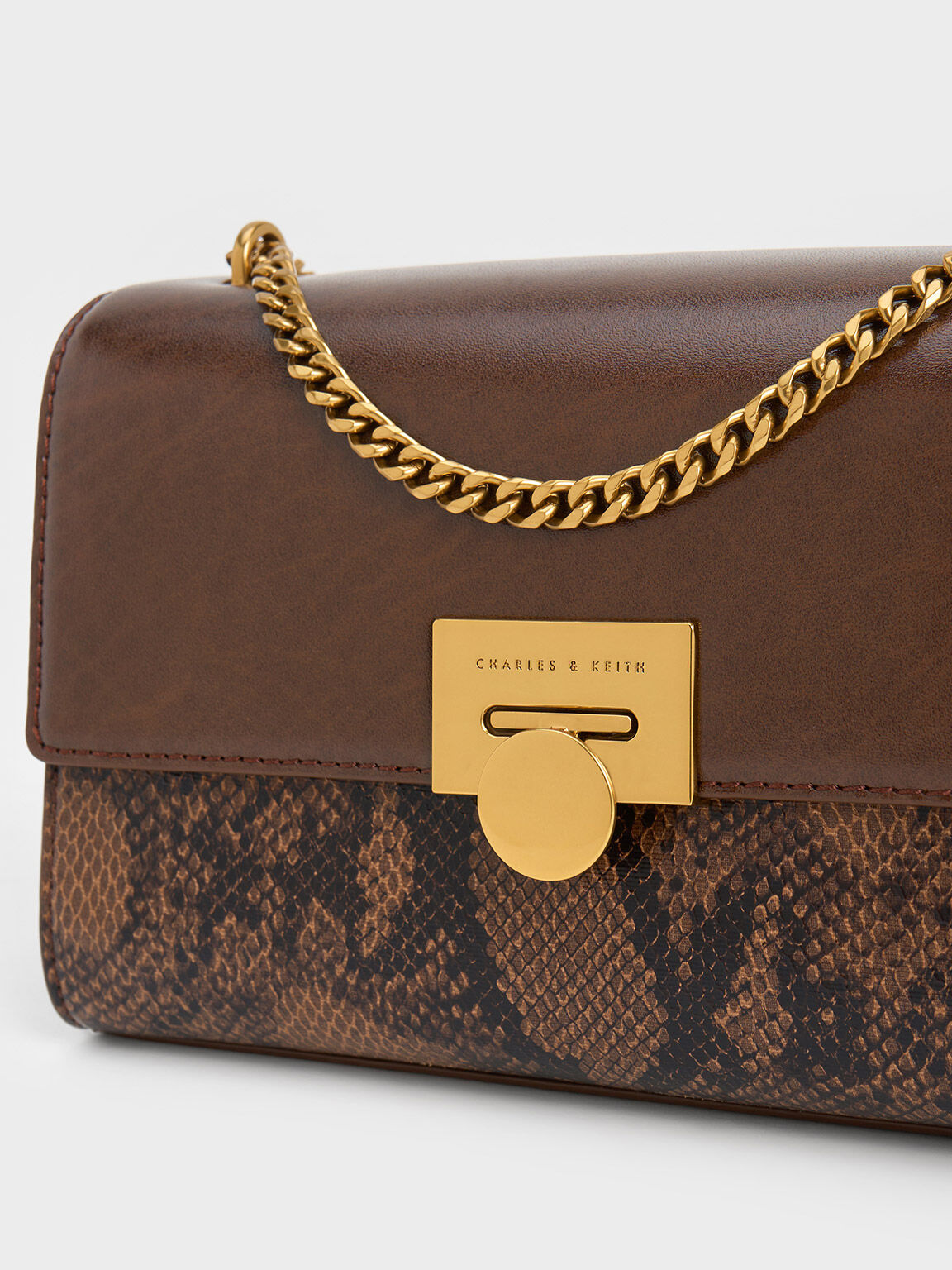 Charles and keith snakeskin bag clearance
