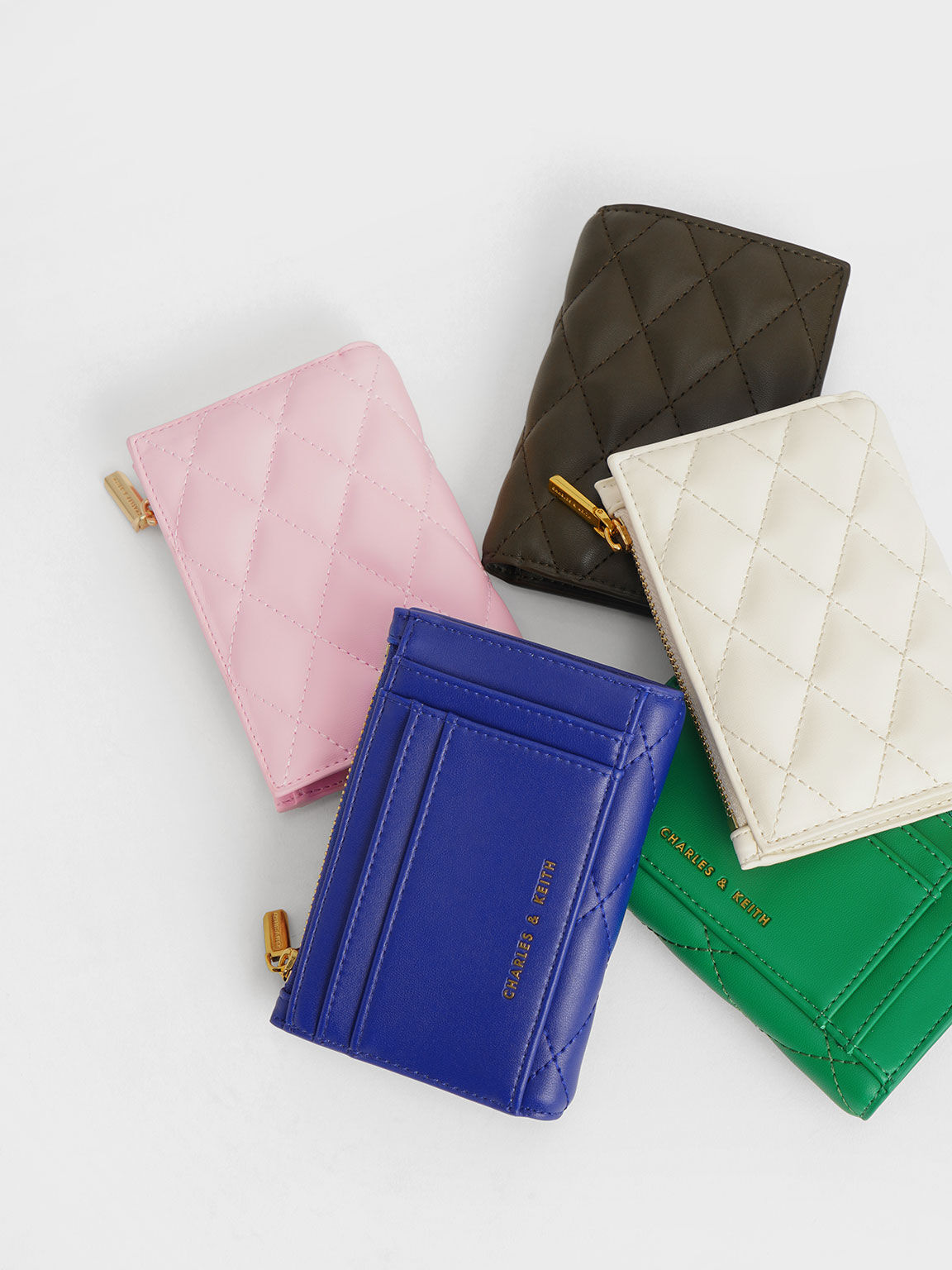 Lillie Quilted Mini Wallet, Cobalt, hi-res