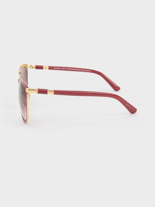 Ophelia Oversized Square Sunglasses, Brick, hi-res