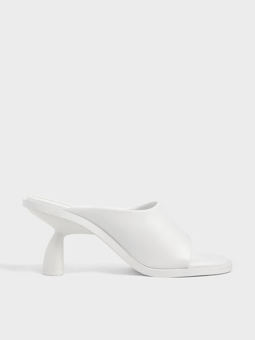 Alma Thong Mules, White, hi-res