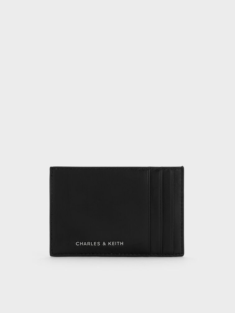 Ivette Woven Card Holder, Noir, hi-res