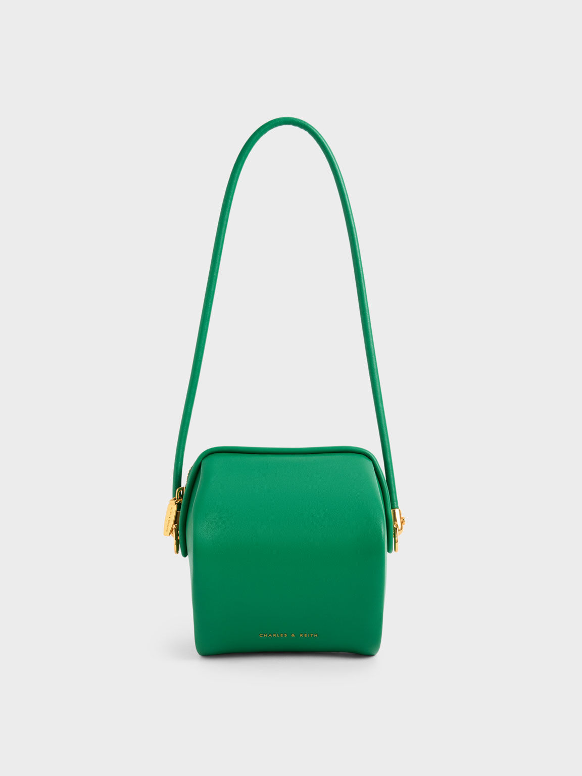 حقيبة يد ريدلي بتصميم صندوقي وسلسلة ذراع, لون أخضر, hi-res