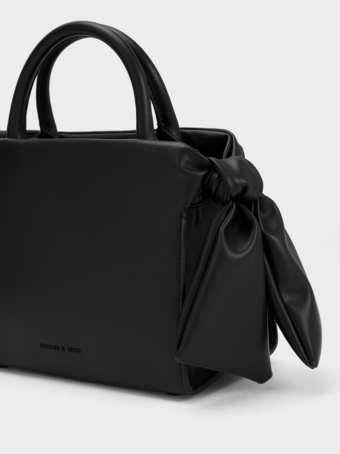 Black Bow Trapeze Tote Bag CHARLES KEITH SA