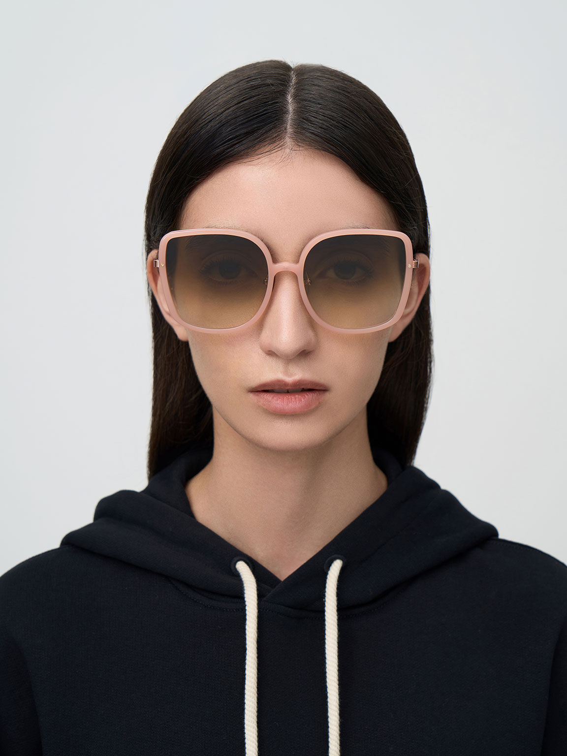 Recycled Acetate Oversized Square Sunglasses, Pink, hi-res