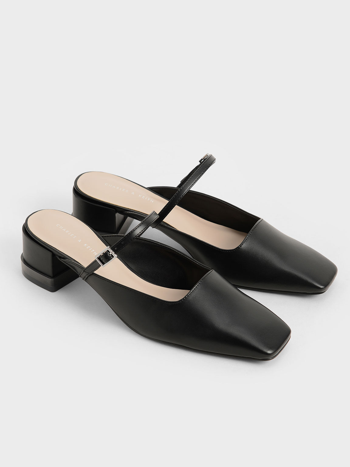 Black Mary Jane Mules CHARLES KEITH SA