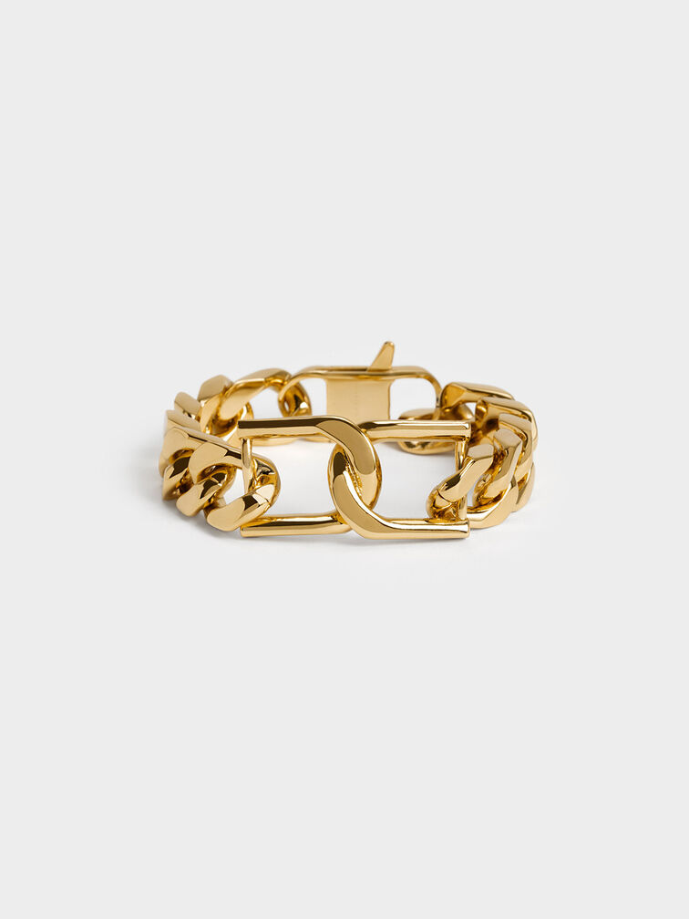 Gabine Chain-Link Bracelet, Gold, hi-res