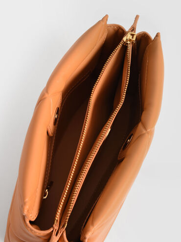 Danika Chunky Chain Padded Bag, Pumpkin, hi-res