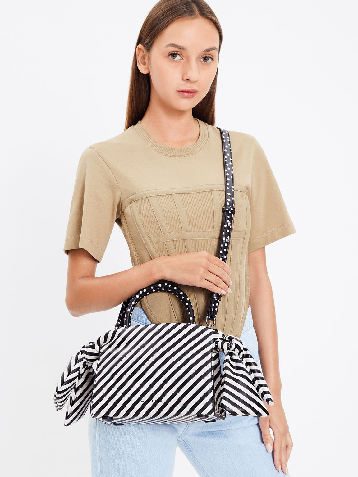 Trapeze tote bag charles & keith on sale