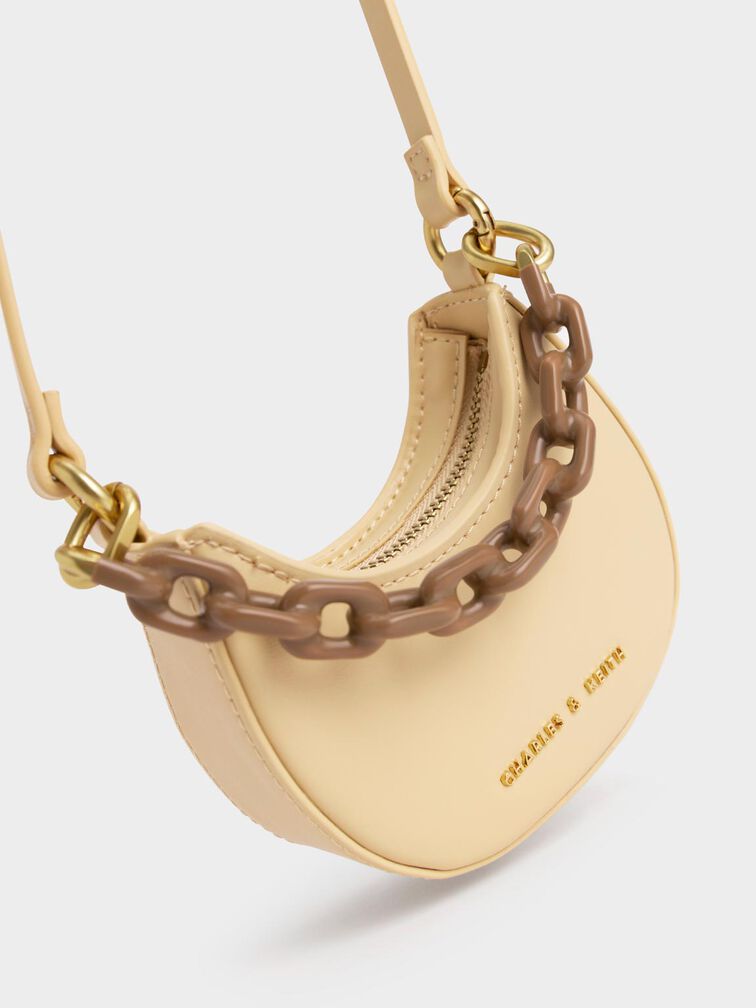 Koi Chain Handle Mini Bag, Beige, hi-res