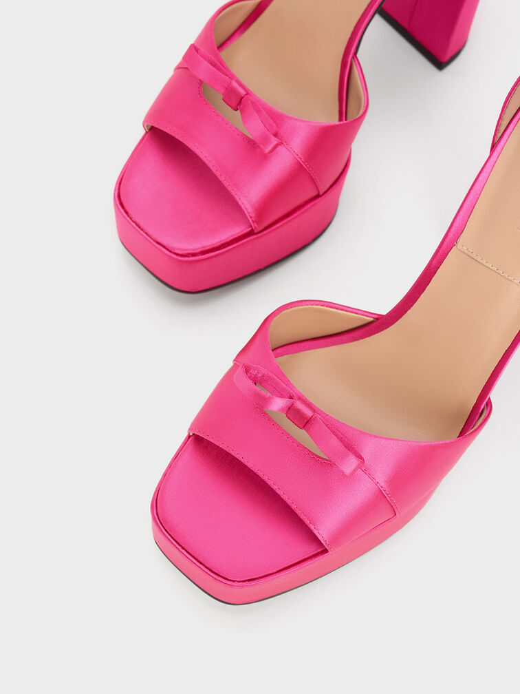 Verona Recycled Polyester Platform Sandals, Pink, hi-res