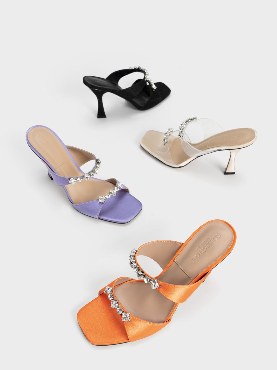 Clear gem sandals sales