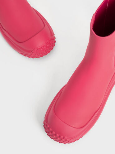Elba Round-Toe Chelsea Boots, Red, hi-res
