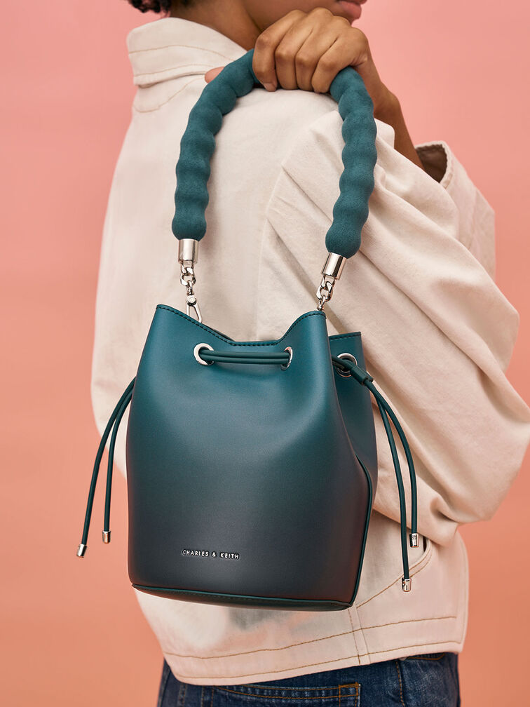 Lana Bucket Bag, Green, hi-res