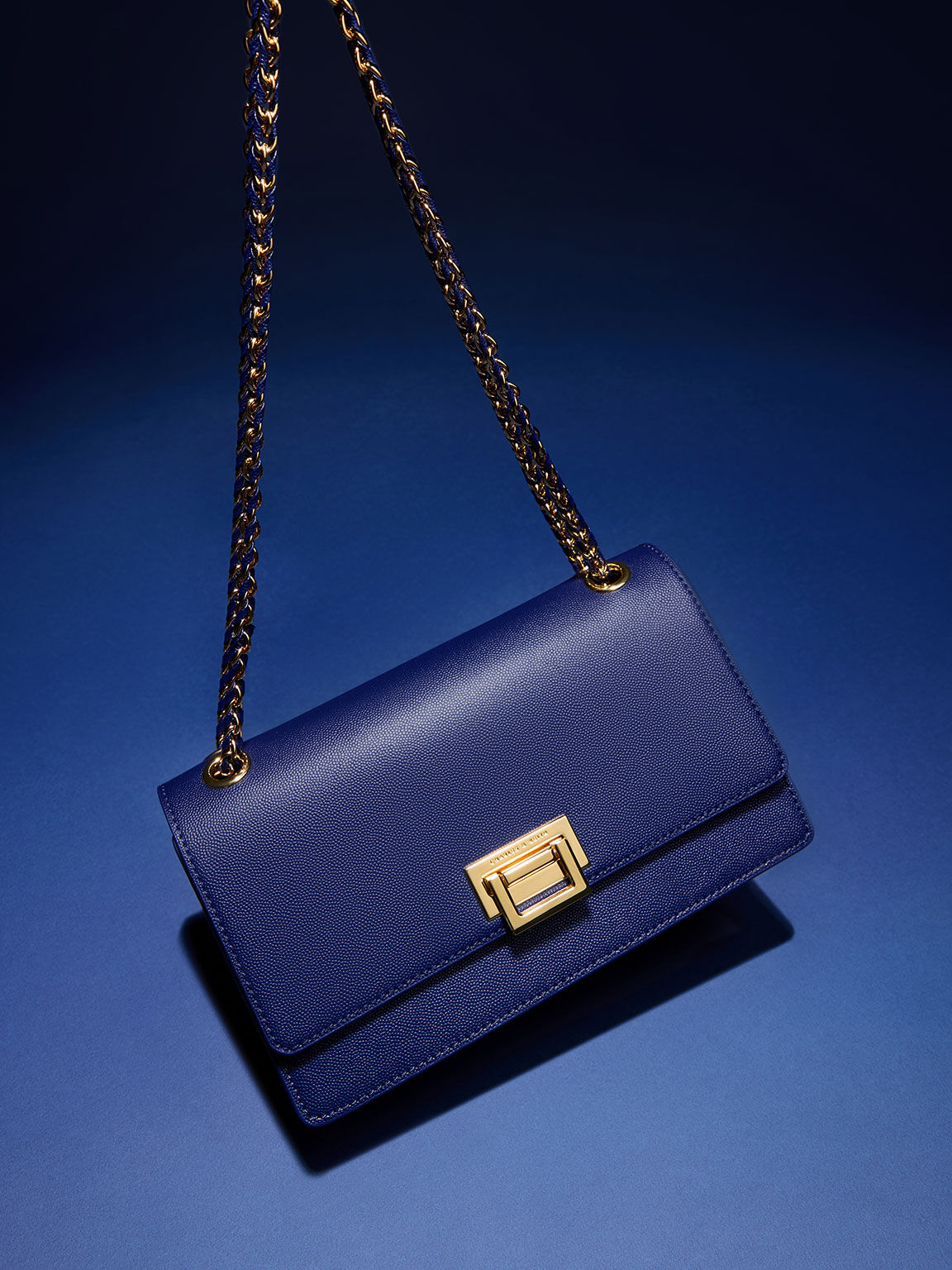 Charles and keith navy blue bag cheap