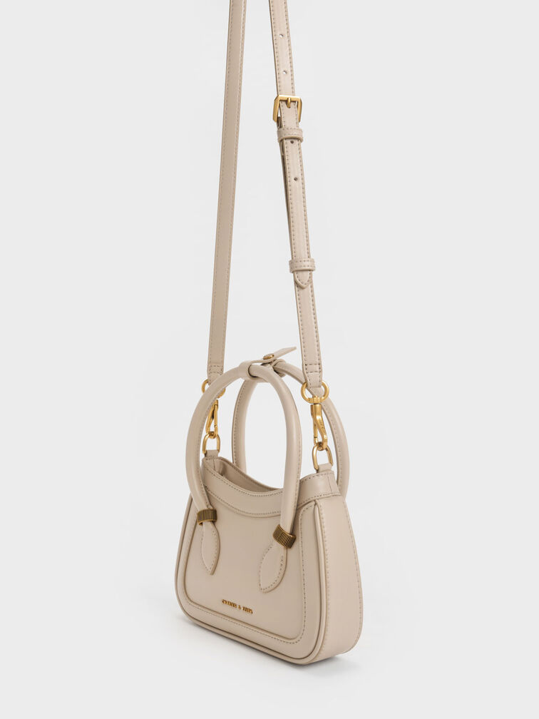 Bonnie Curved Tote Bag, Beige, hi-res
