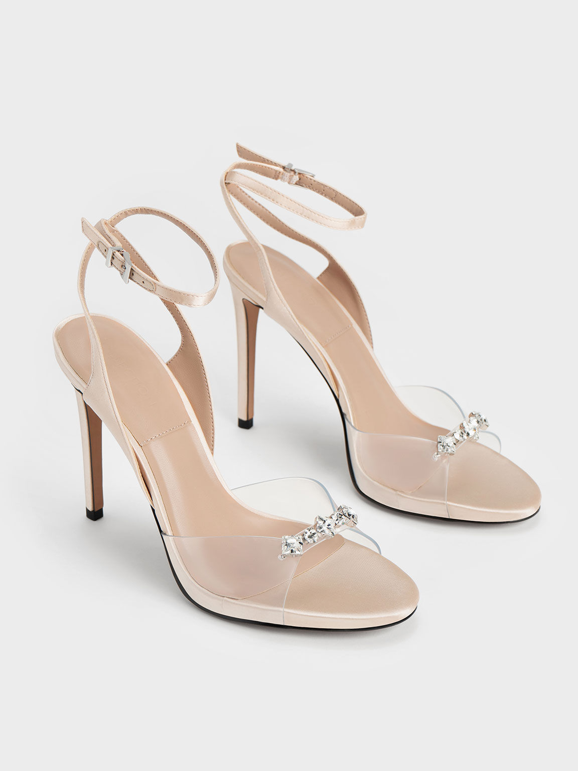Gem clear stiletto heels store