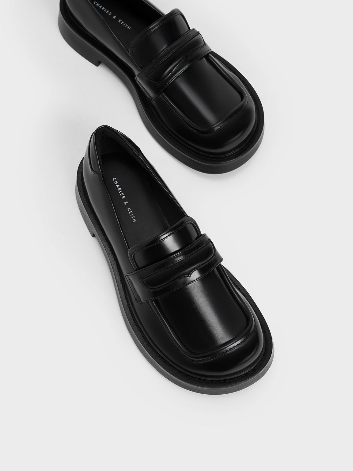 Penelope Penny Loafers, Black, hi-res