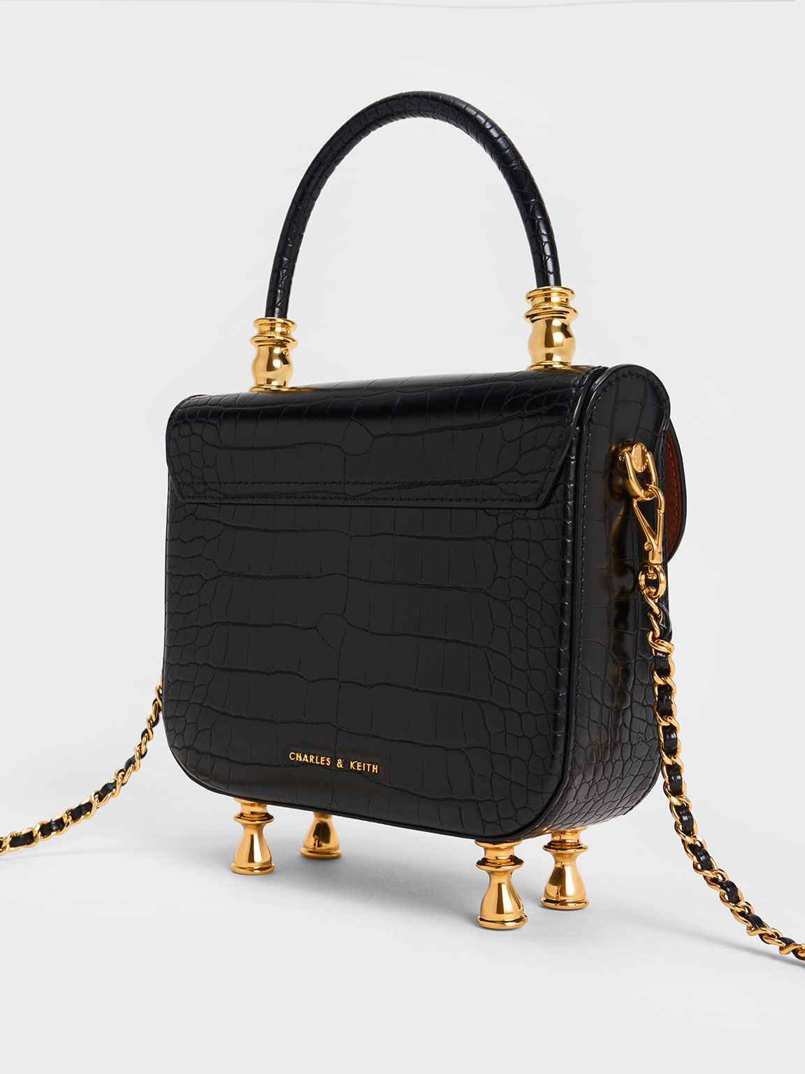 Charles and keith crocodile bag sale