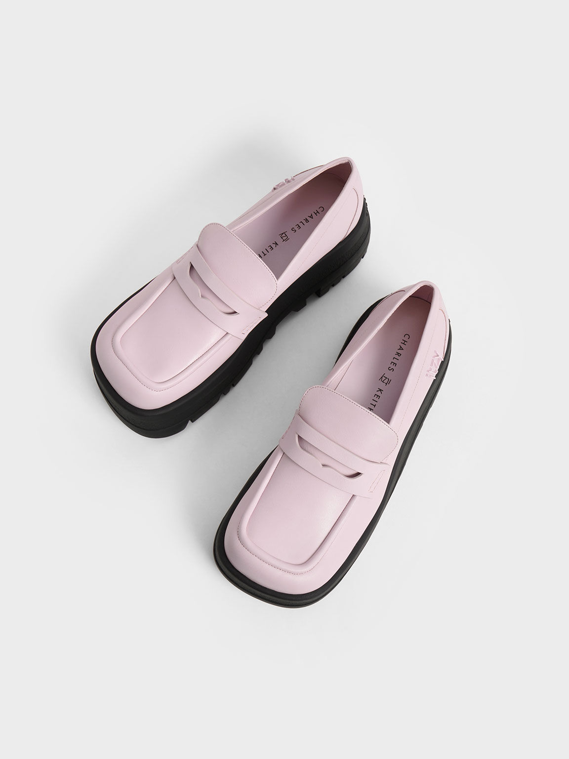 Rainier Chunky Platform Penny Loafers, Lilac, hi-res