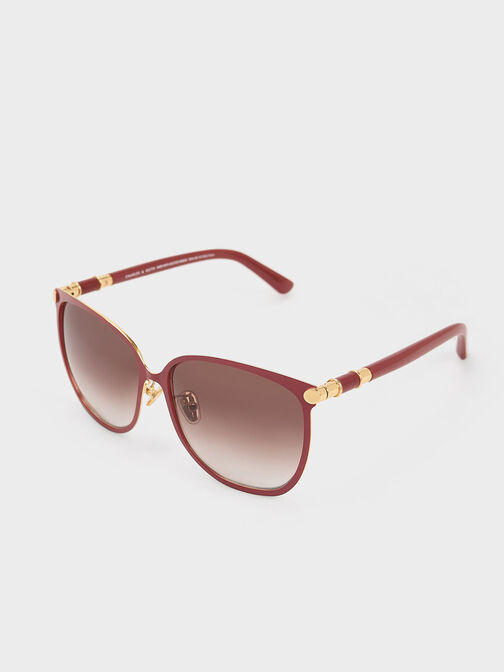 Ophelia Oversized Square Sunglasses, Brick, hi-res