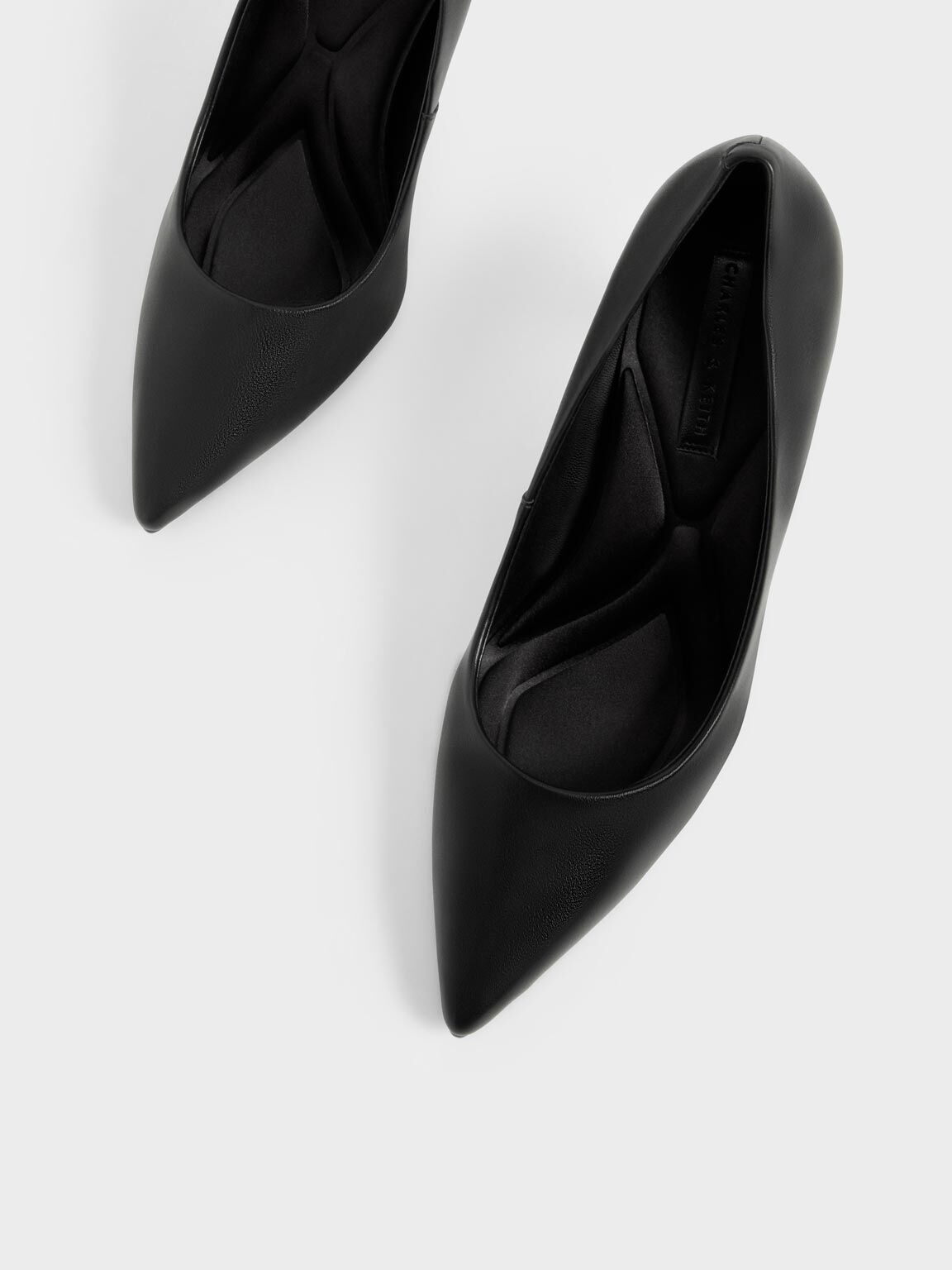 Cylindrical Heel Pumps, Black, hi-res