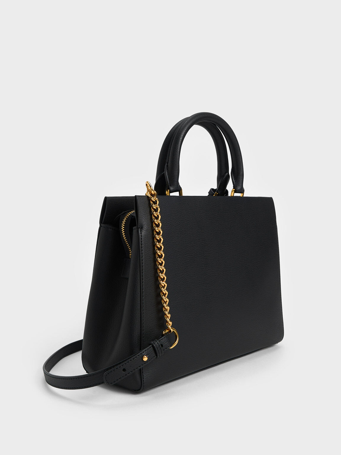Structured black hotsell handbag