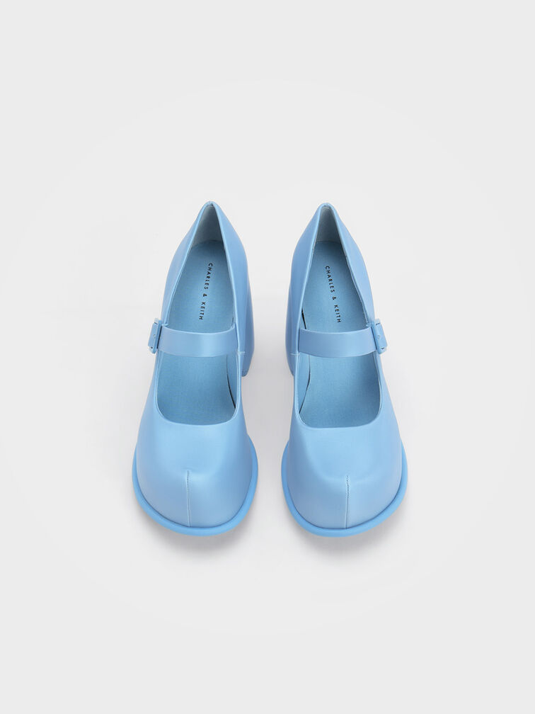 Pixie Platform Mary Janes, Blue, hi-res