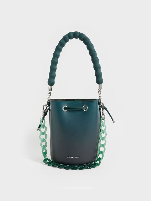 Lana Bucket Bag, Green, hi-res