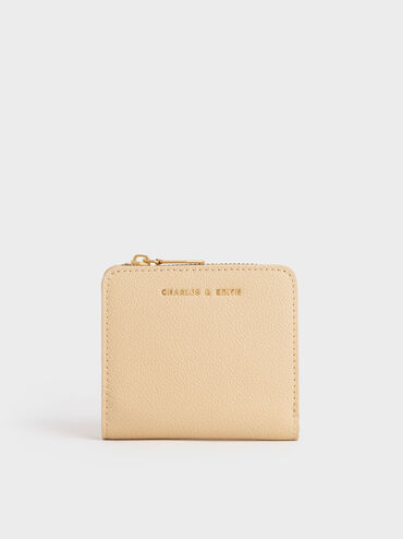 Zip Around Card Holder, Beige, hi-res