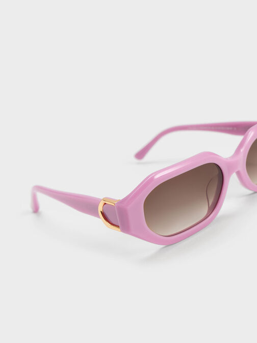 نظارة شمسية قابين بيضاوية الشكل من الأسيتات المعاد تدويره, بنفسجي, hi-res