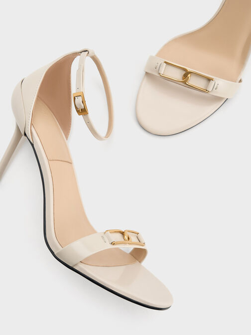 Gabine Leather Stiletto Heel Sandals, Chalk, hi-res