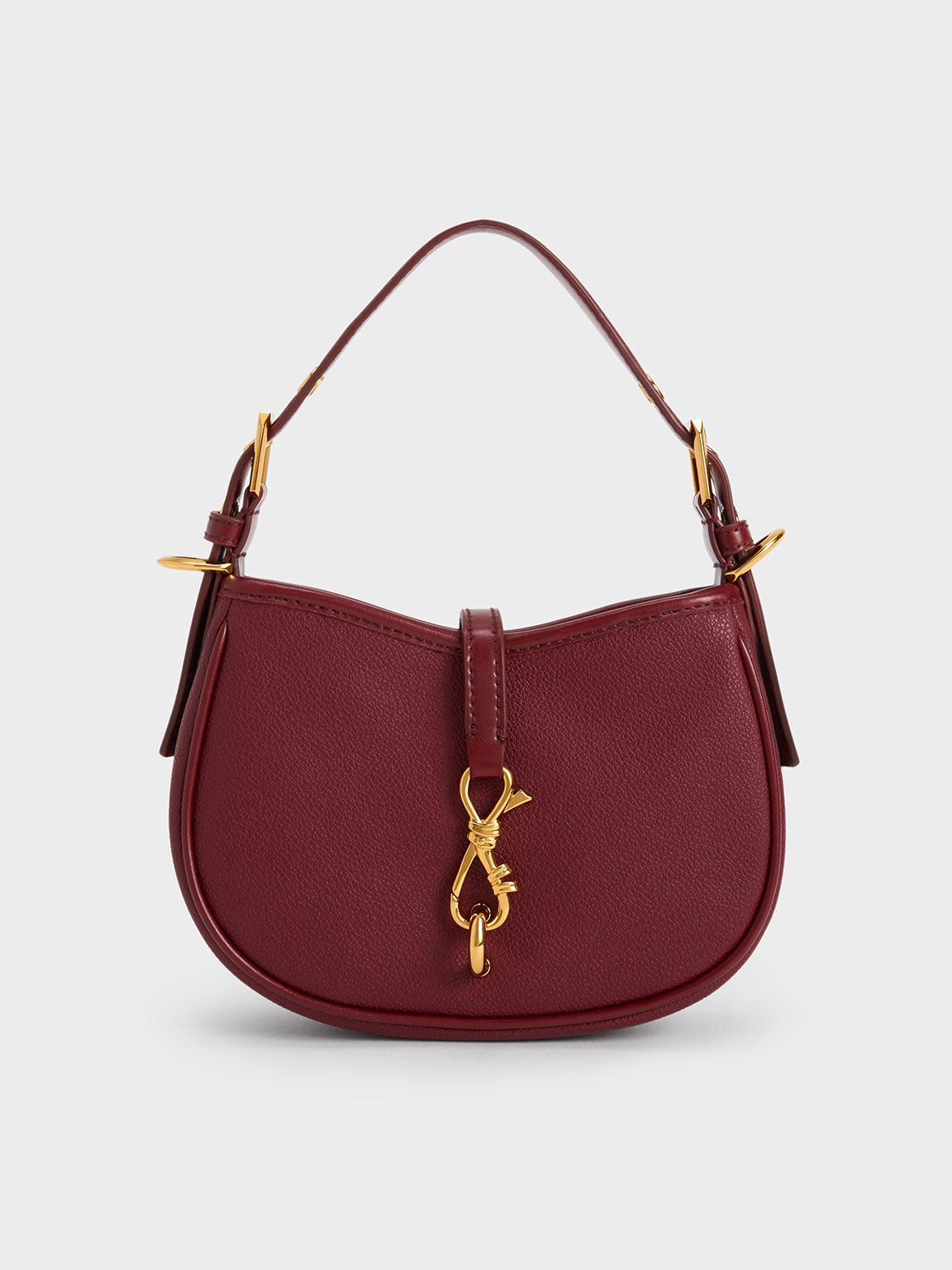 Thessaly Metallic Accent Bag, Burgundy, hi-res