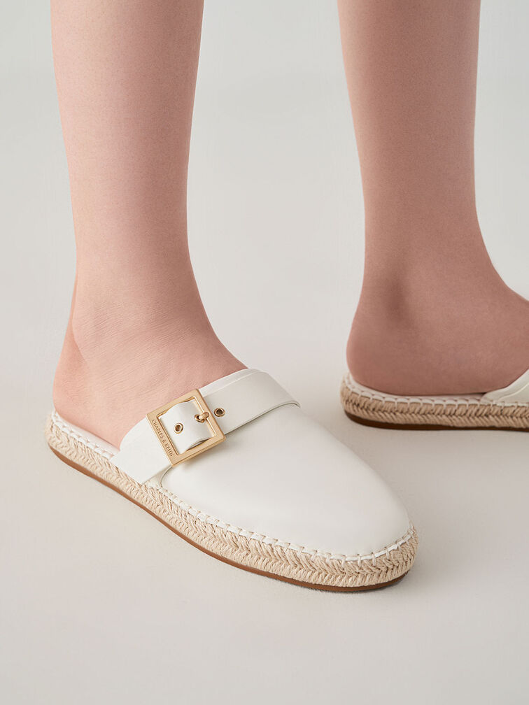 حذاء ميول إسبادريل بإبزيم, أبيض, hi-res