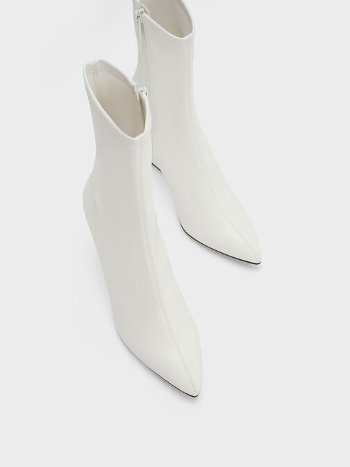 أحذية الكاحل بكعب مدبب, أبيض, hi-res
