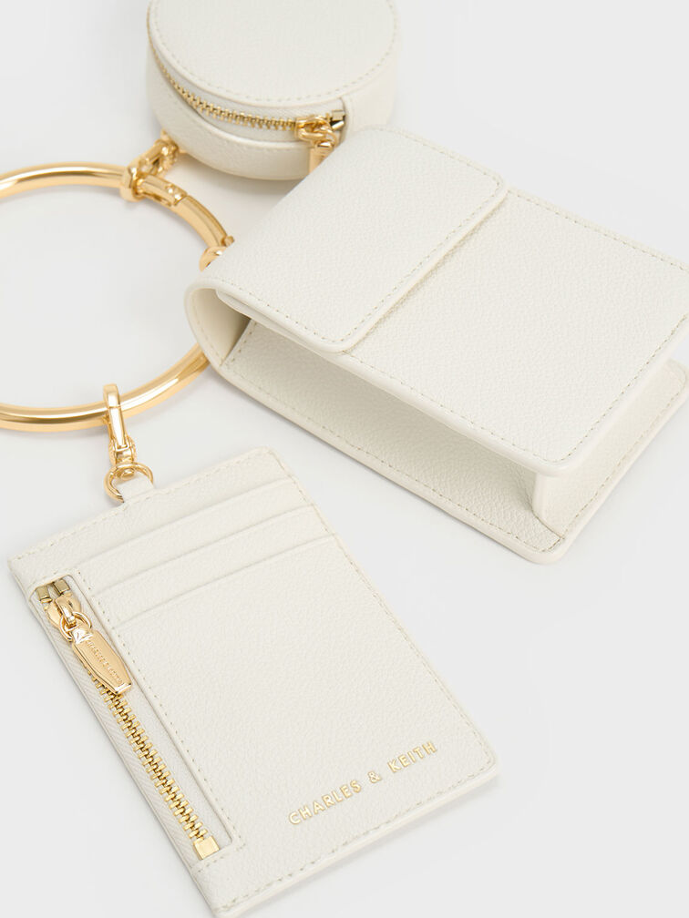 Chain Strap Ring-Detail Mini Bag, Chalk, hi-res