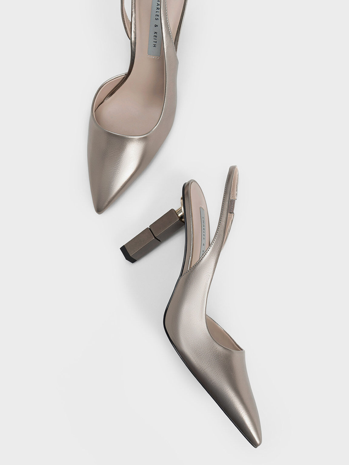 Pewter metallic pumps hotsell