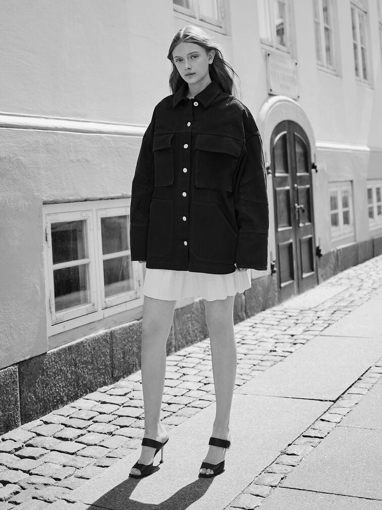 Gabine Recycled Polyester Mules, Black, hi-res