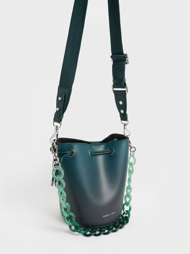 Lana Bucket Bag, Green, hi-res