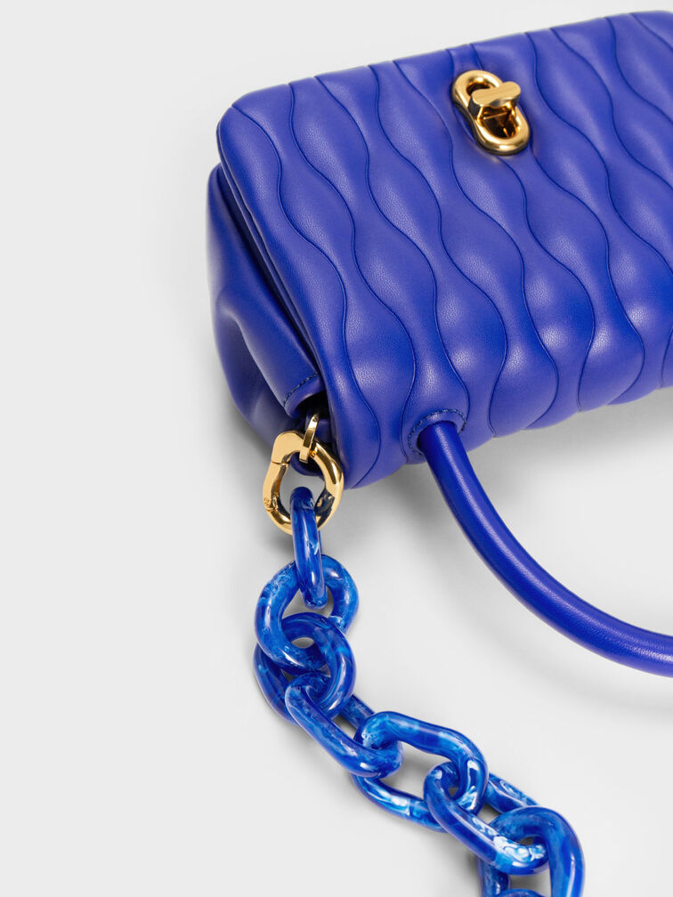 Iva Boxy Top Handle Bag, Cobalt, hi-res