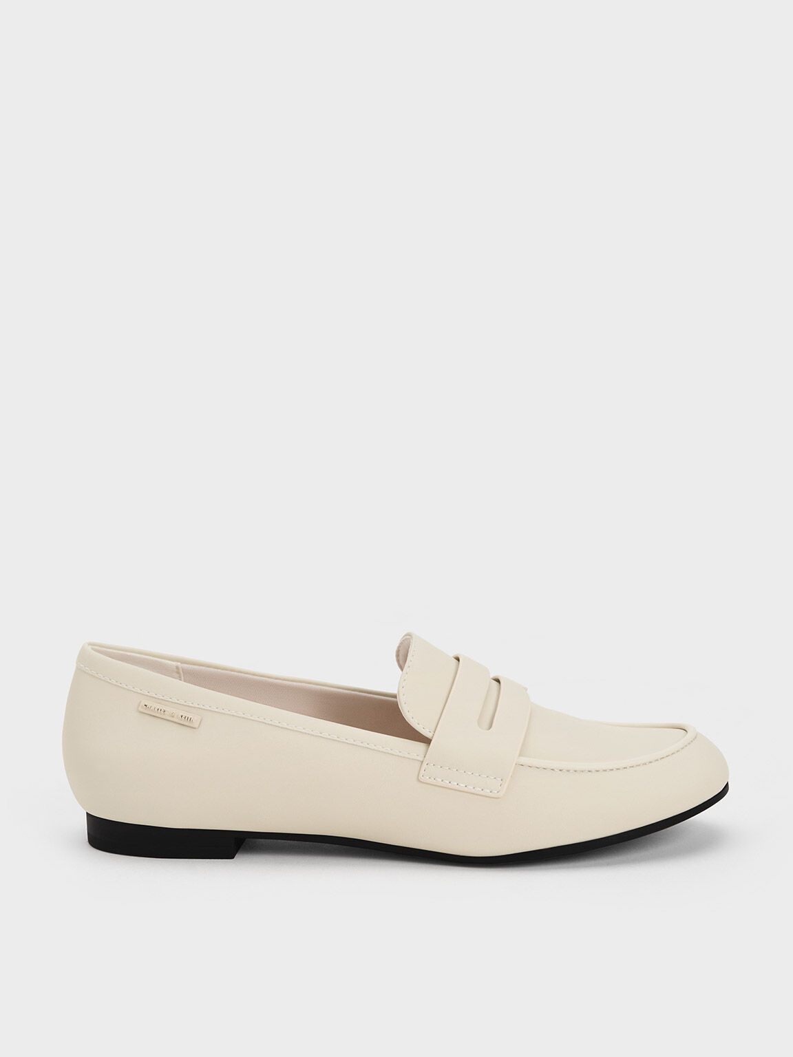 Chalk Cut Out Almond Toe Penny Loafers CHARLES KEITH SA