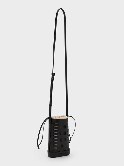 حقيبة هاتف ديلفي بتصميم مفتوح, أسود, hi-res