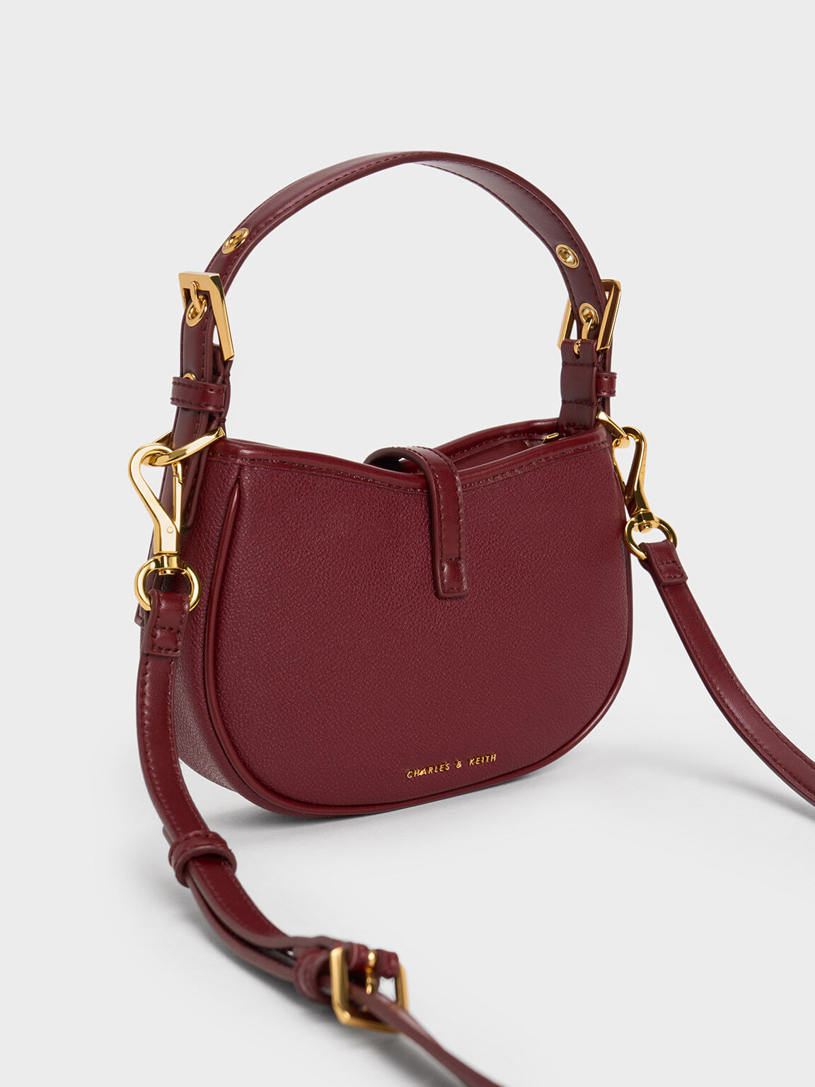 Thessaly Metallic Accent Bag, Burgundy, hi-res