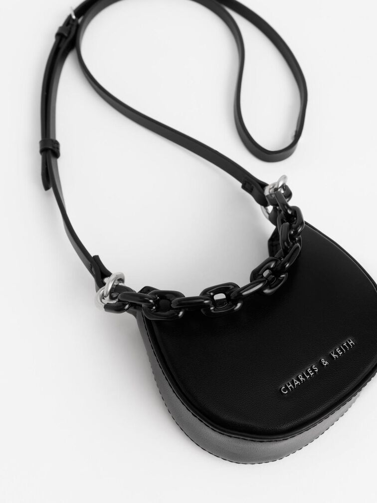 Koi Chain Handle Mini Bag, Black, hi-res