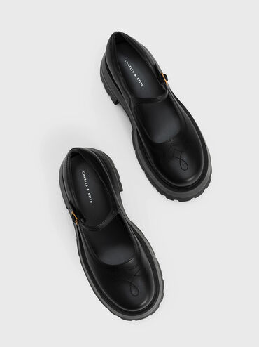 حذاء ماري جين لينوكس مدروز, أسود, hi-res