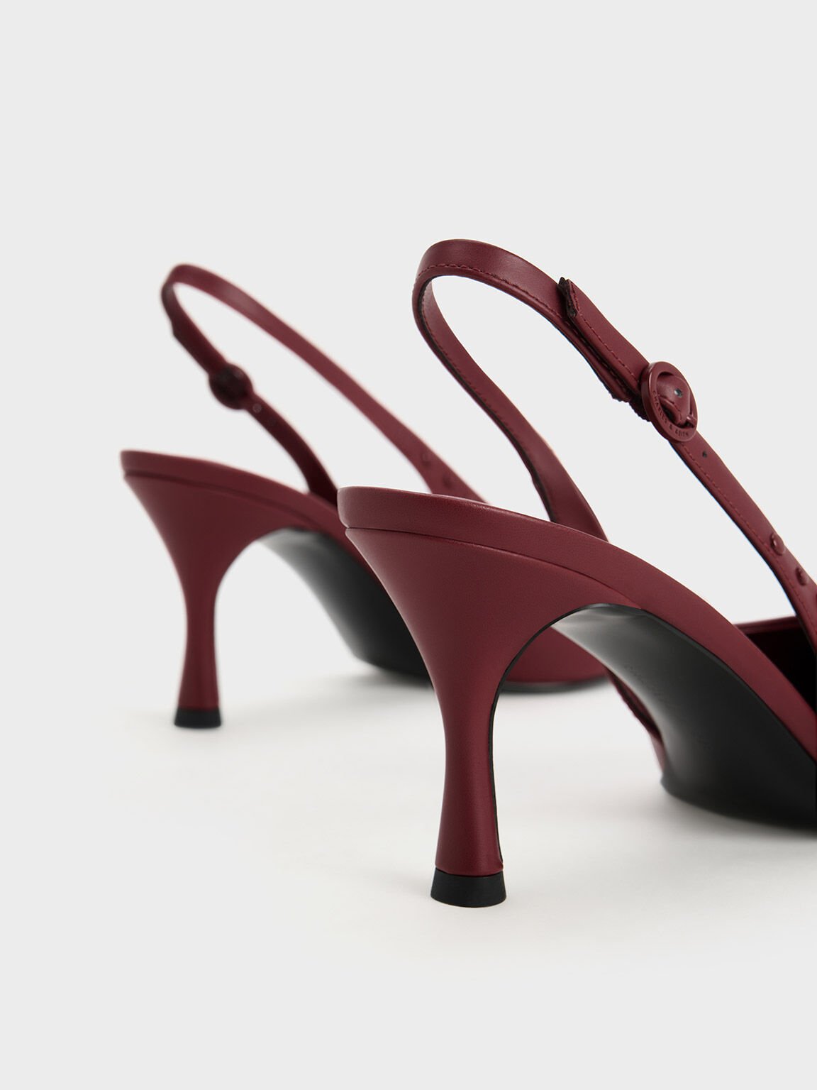 Burgundy sales slingback pumps
